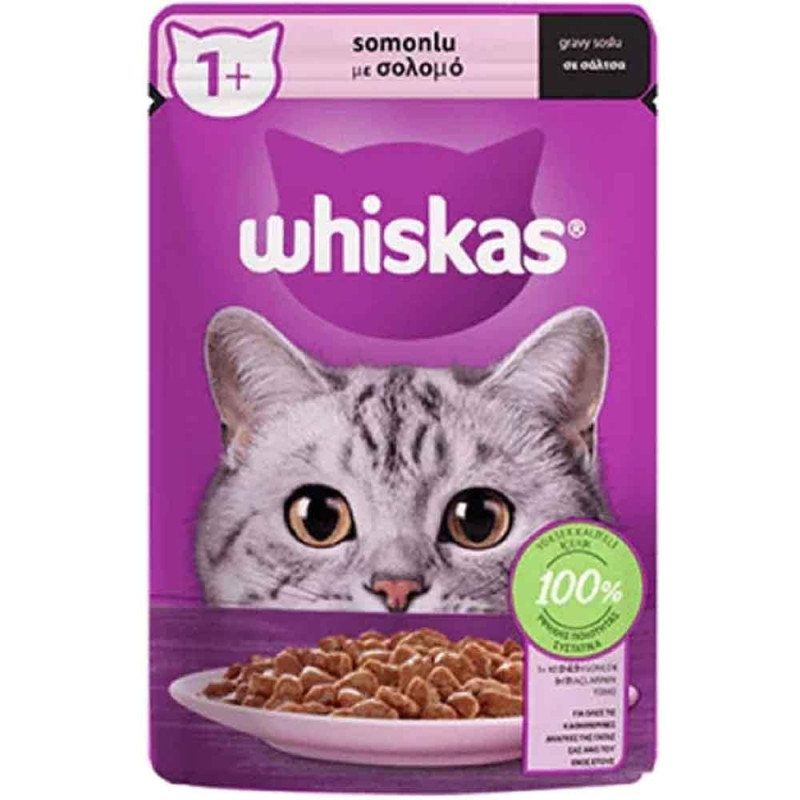 WHİSKAS POUCH SOMON ETLİ 85 GR